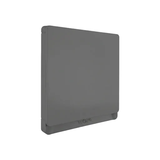 Tronic Grey - Single Blanking Plate - Screwless Design