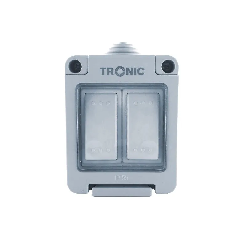 Tronic Waterproof 2 Gang 2 Way Switch
