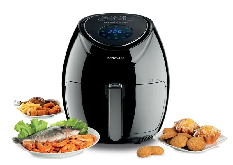 Kenwood Airfryer 3.8l Digital Touch Screen 4 in 1 Fry, Grill, Roast and Bake 1500w Hfp30.000bk - 60 Mins Timer With Rosting Function Adjustable Temperature Touch Screen Display Auto Shut Off