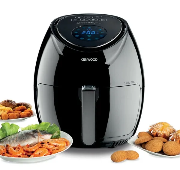 Kenwood Airfryer 3.8l Digital Touch Screen 4 in 1 Fry, Grill, Roast and Bake 1500w Hfp30.000bk - 60 Mins Timer With Rosting Function Adjustable Temperature Touch Screen Display Auto Shut Off