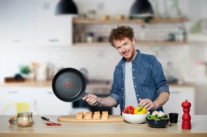Tefal Unlimited Frypan 28cm Non Electric G2550602 aluminium material heat indicator thermo signal titanium coating made in france
