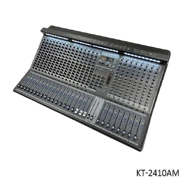 Kodtec Professional 24-Channel Audio Mixer, Multi-Input Sound Console for Live Events and Studio Recording KT-2410AM