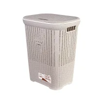 Nadstar Laundry Basket, Plastic Bathroom Clothes Storage Basket Organizer 2636