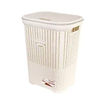 Nadstar Laundry Basket, Plastic Bathroom Clothes Storage Basket Organizer 2636