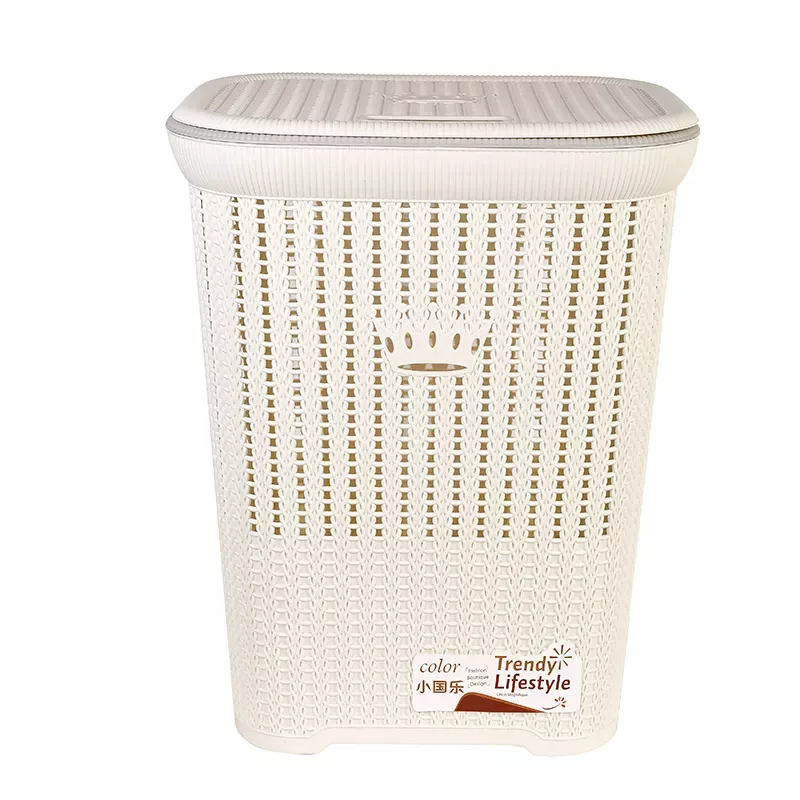Nadstar Laundry Basket, Plastic Bathroom Clothes Storage Basket Organizer 2636