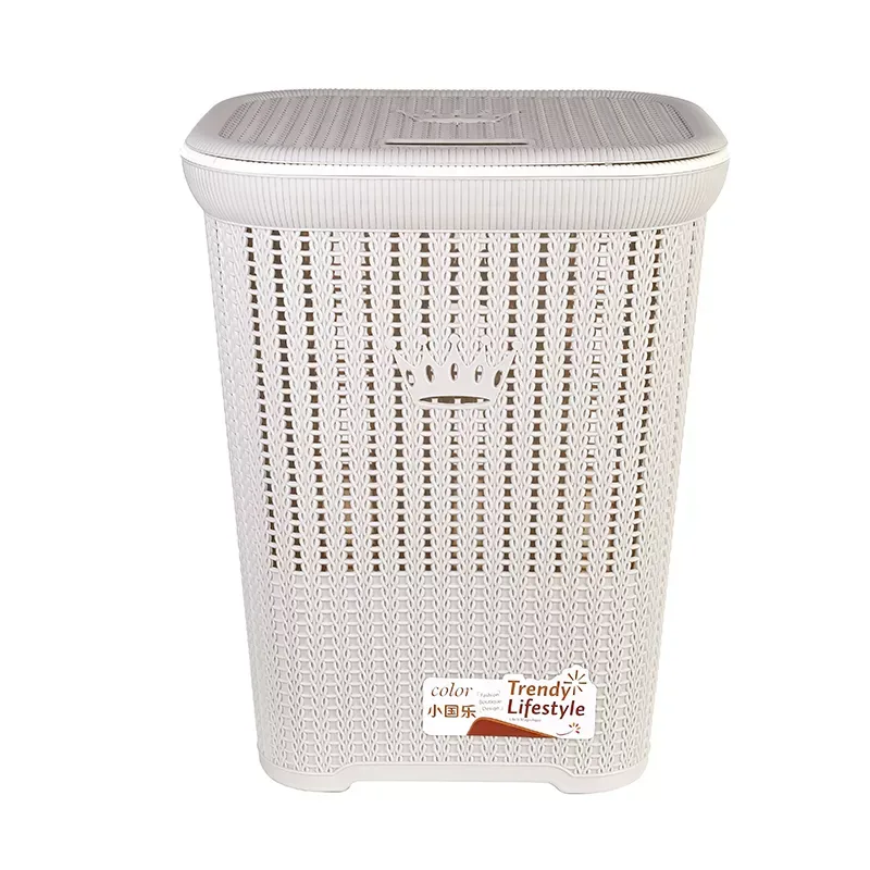 Nadstar Laundry Basket, Plastic Bathroom Clothes Storage Basket Organizer 2636