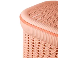 Nadstar Laundry Basket, Plastic Bathroom Clothes Storage Basket Organizer 2636