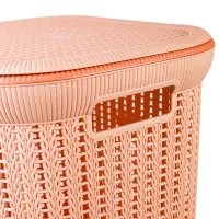 Nadstar Laundry Basket, Plastic Bathroom Clothes Storage Basket Organizer 2636