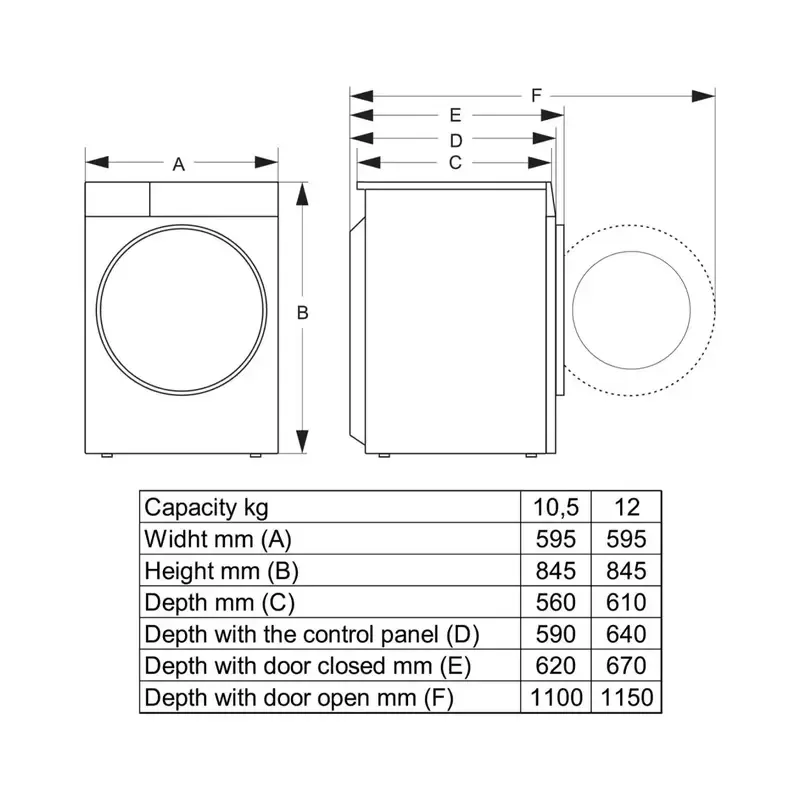 Hisense Wash & Dry Smart Front Load Washing Machine WD3S1042BB