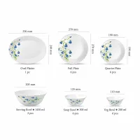 La Opala Dinner Set Blue Bells Classique 47 Pieces LB047