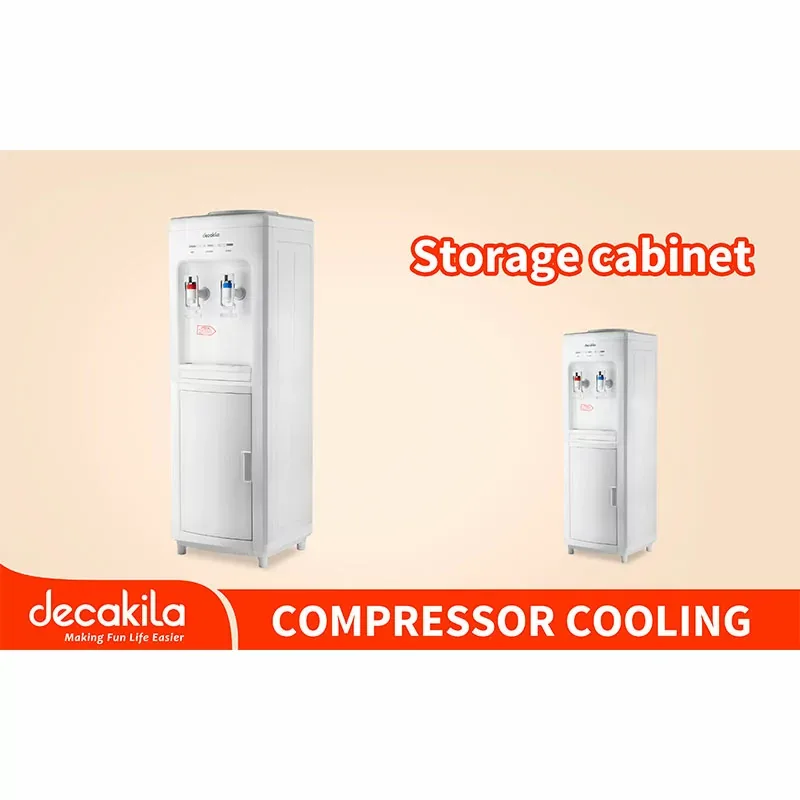 Decakila Water Dispenser 2 Taps Top Load with Cabinet Kewf002b hot and cold compressor cooling aniti spill system anti bacteria