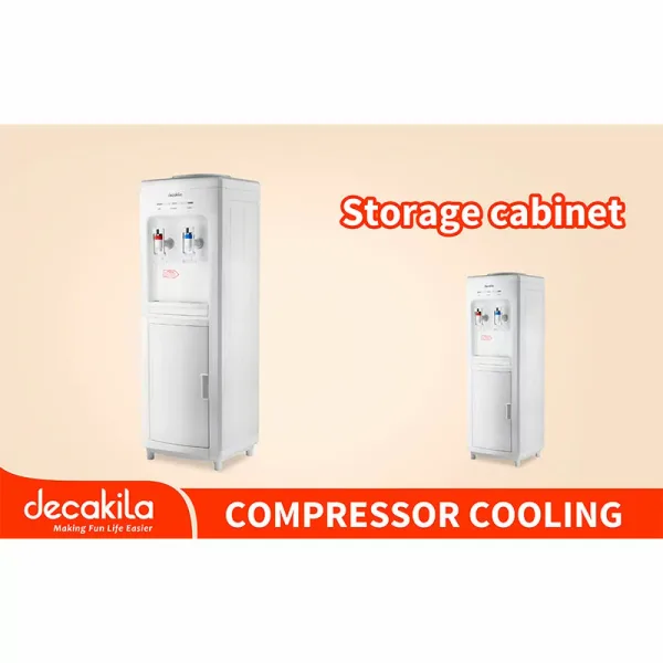 Decakila Water Dispenser 2 Taps Top Load with Cabinet Kewf002b hot and cold compressor cooling aniti spill system anti bacteria