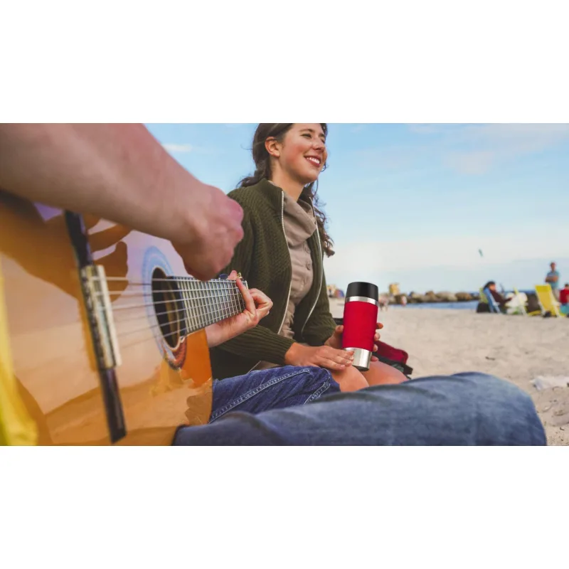 Tefal Essential Travel Mug 0.36L Stainless Steel Gray Double Wall Insulation Keeps Hot Drinks 3 Hours Cool 6 Hours Stainless Steel Silicone Coating Travel N2021510