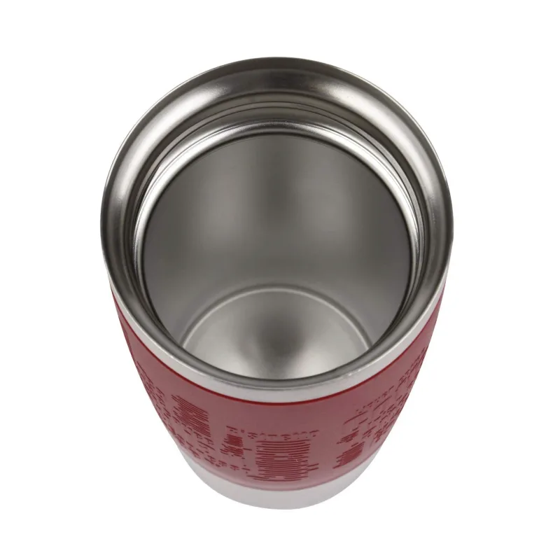 Tefal Essential Travel Mug 0.36L Stainless Steel Gray Double Wall Insulation Keeps Hot Drinks 3 Hours Cool 6 Hours Stainless Steel Silicone Coating Travel N2021510