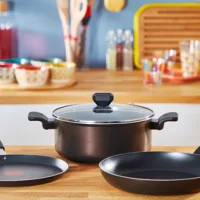 Tefal Easy Cook Frypan 20cm and 26cm Non Electric 2pc B4229153 aluminium material with heat indicator dishwasher safe and pfoa safe