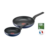 Tefal Easy Cook Frypan 20cm and 26cm Non Electric 2pc B4229153 aluminium material with heat indicator dishwasher safe and pfoa safe