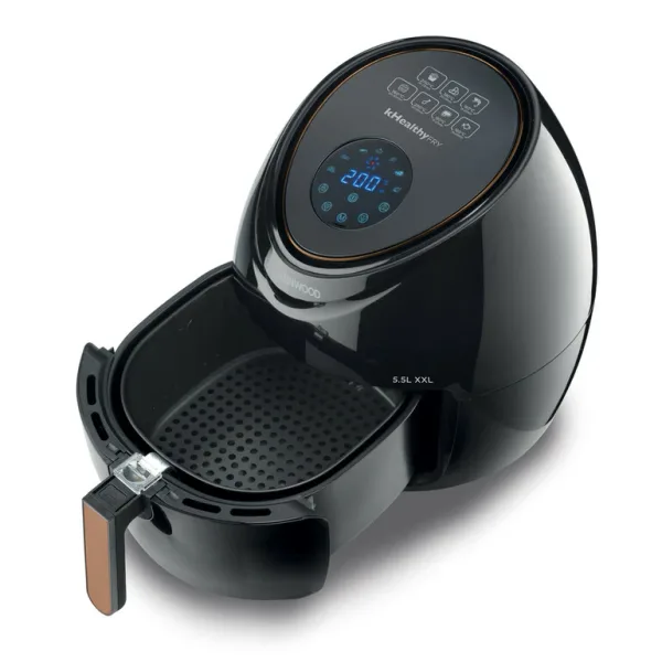 Kenwood Airfryer 5.5l Digital Touch Screen 4 in 1 Fry, Grill, Roast and Bake 1800w Hfp50.000bk - 60 Mins Timer With Rosting Function Adjustable Temperature Touch Screen Display Auto Shut Off