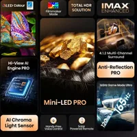 Hisense 75" UHD 4K Smart Quantum ULED TV with Mini LED Pro Panel, Dolby Atmos, DTS Virtual X, VIDAA OS 75U8Q