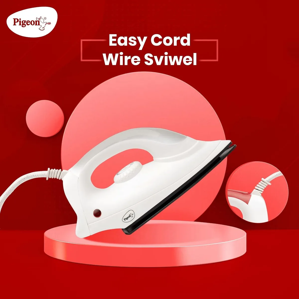 Pigeon Aluminum Ivory 1000 Watts Dry Iron
