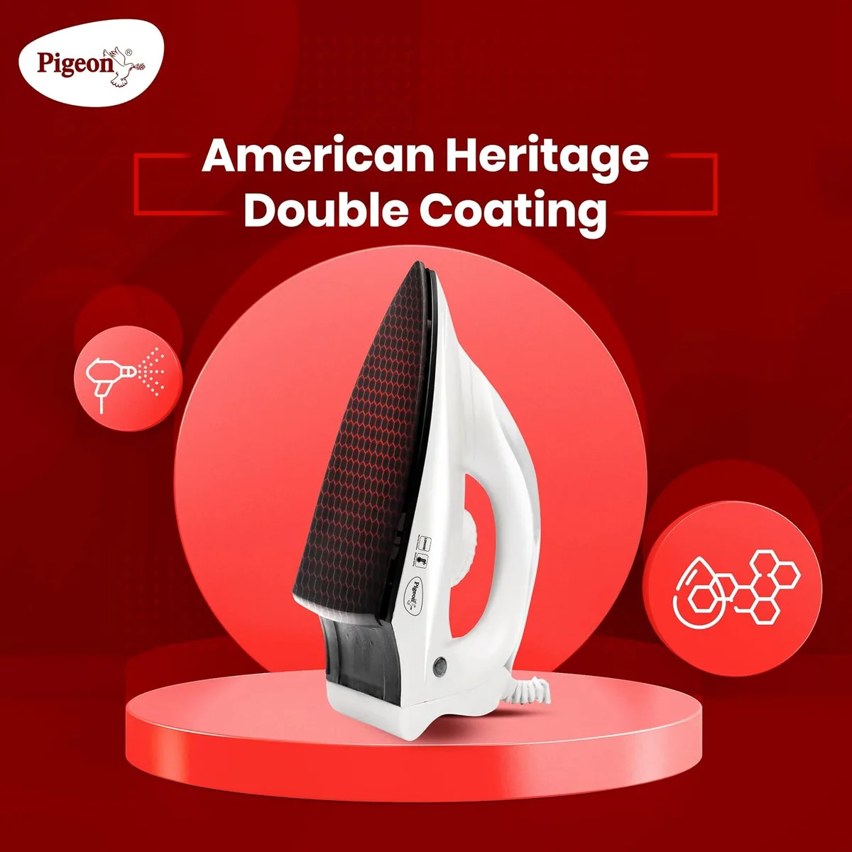 Pigeon Aluminum Ivory 1000 Watts Dry Iron