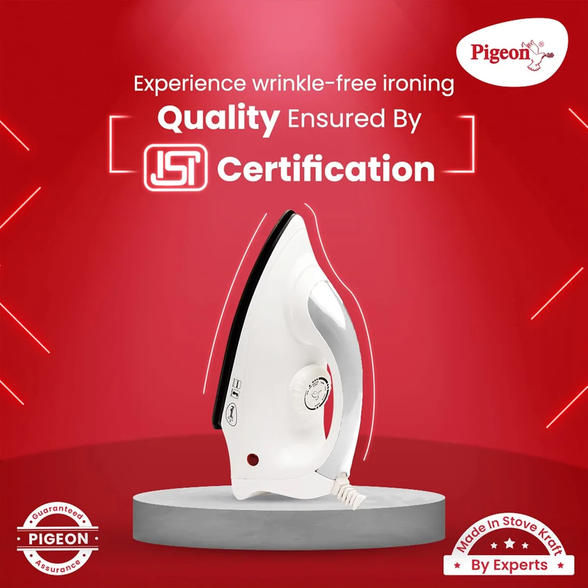 Pigeon Aluminum Ivory 1000 Watts Dry Iron