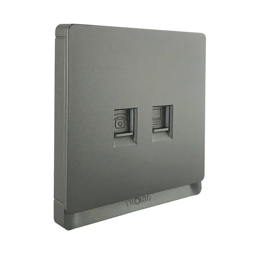 Tronic Grey Data and Telephone Socket