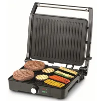 Kenwood Contact Grill Adjustable Temperature Cool Touch Handle 2000w Hgm31.000si - 3 Grill Positions Contact Grill, Oven Grill And Open Grill Detachable Grill Plates