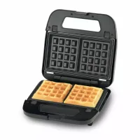 Kenwood Sandwich Toaster 2 Slice 3 in 1 Waffle Grill and Sandwich 750w Smm02.000si - Nonstick Grill Plates Cool Touch Handle Detachable Plates Light Indicator