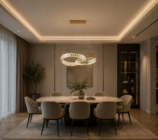 Tronic Interlocking Crystal Ring LED Pendant Light