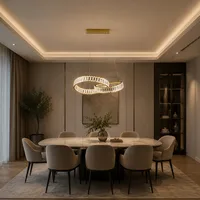 Tronic Interlocking Crystal Ring LED Pendant Light