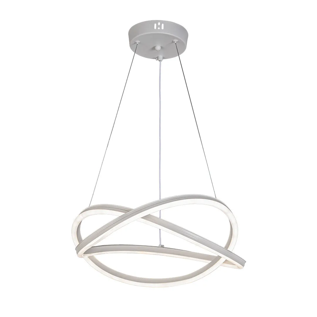 Tronic White Infinity Loop Pendant Light - 60W LED