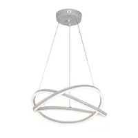 Tronic White Infinity Loop Pendant Light - 60W LED