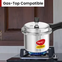 Pigeon Pressure Cooker 5l Deluxe Outer Lid Aluminium Sap 103 - Ergonomic Sturdy Handle Thermal Efficiency Special Alloy Safety Plug