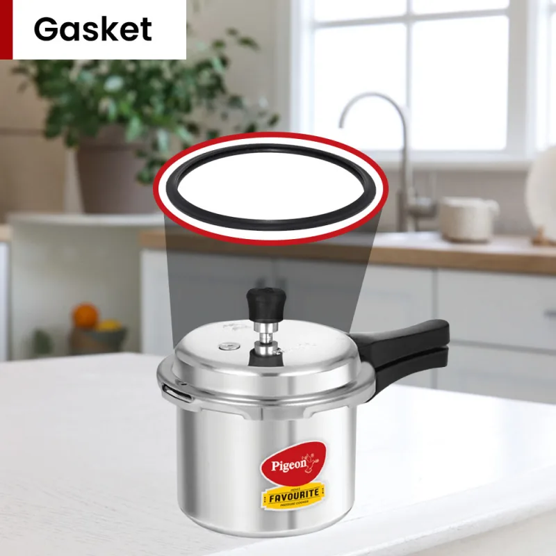 Pigeon Pressure Cooker 5l Deluxe Outer Lid Aluminium Sap 103 - Ergonomic Sturdy Handle Thermal Efficiency Special Alloy Safety Plug