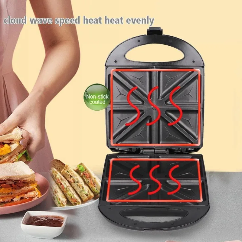 RAF Sandwich Maker 1400W 4 Slice Double-Sided Heating, Non-Stick Coated R.2580 6 RAF Sandwich Maker 1400W 4 Slice Double-Sided Heating, Non-Stick Coated R.2580