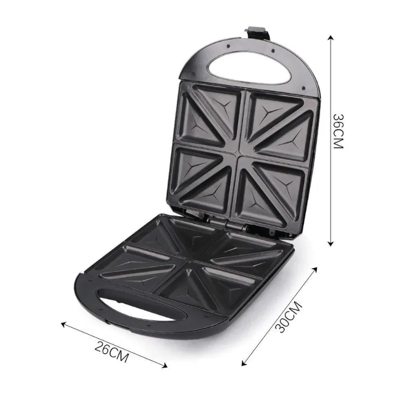 RAF Sandwich Maker 1400W 4 Slice Double-Sided Heating, Non-Stick Coated R.2580 4 RAF Sandwich Maker 1400W 4 Slice Double-Sided Heating, Non-Stick Coated R.2580