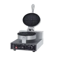 Commercial Electric Single-Plate Waffle Baker, 1.2kW Professional Round Waffle Maker, Industrial 17.8cm Heavy-Duty Belgian Waffle Machine WG-HF-1R