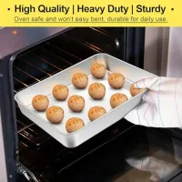 Nadstar Aluminium Square Tray 13" Cake Moulds, Rectangle Baking Tray, Deep Oven Pan for Lasagna, Brownie, Pizza, Heavy Duty, Anti-Rust, Easy Clean No18