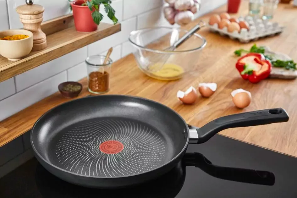 Tefal Total Wokpan 28cm Non Electric G1521944 aluminium material heat indicator thermo signal titanium coating