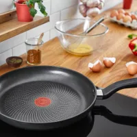 Tefal Total Wokpan 28cm Non Electric G1521944 aluminium material heat indicator thermo signal titanium coating