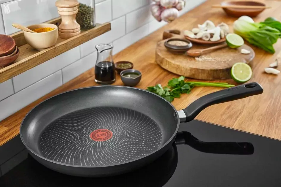Tefal Total Wokpan 28cm Non Electric G1521944 aluminium material heat indicator thermo signal titanium coating