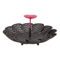 Tefal Ingenio Steamer Basket 14x9 cm Non Scratch Fordable Red & Black Award Winning Design K2071614
