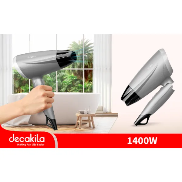 Decakila Hair Dryer 1400W Fordable DC 2 Speed KEHS025G