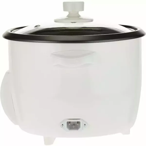 Frigidaire Rice Cooker 1.8L with Steamer 700W Glass Lid, Removable Non-Stick Inner Pot White FD8018S