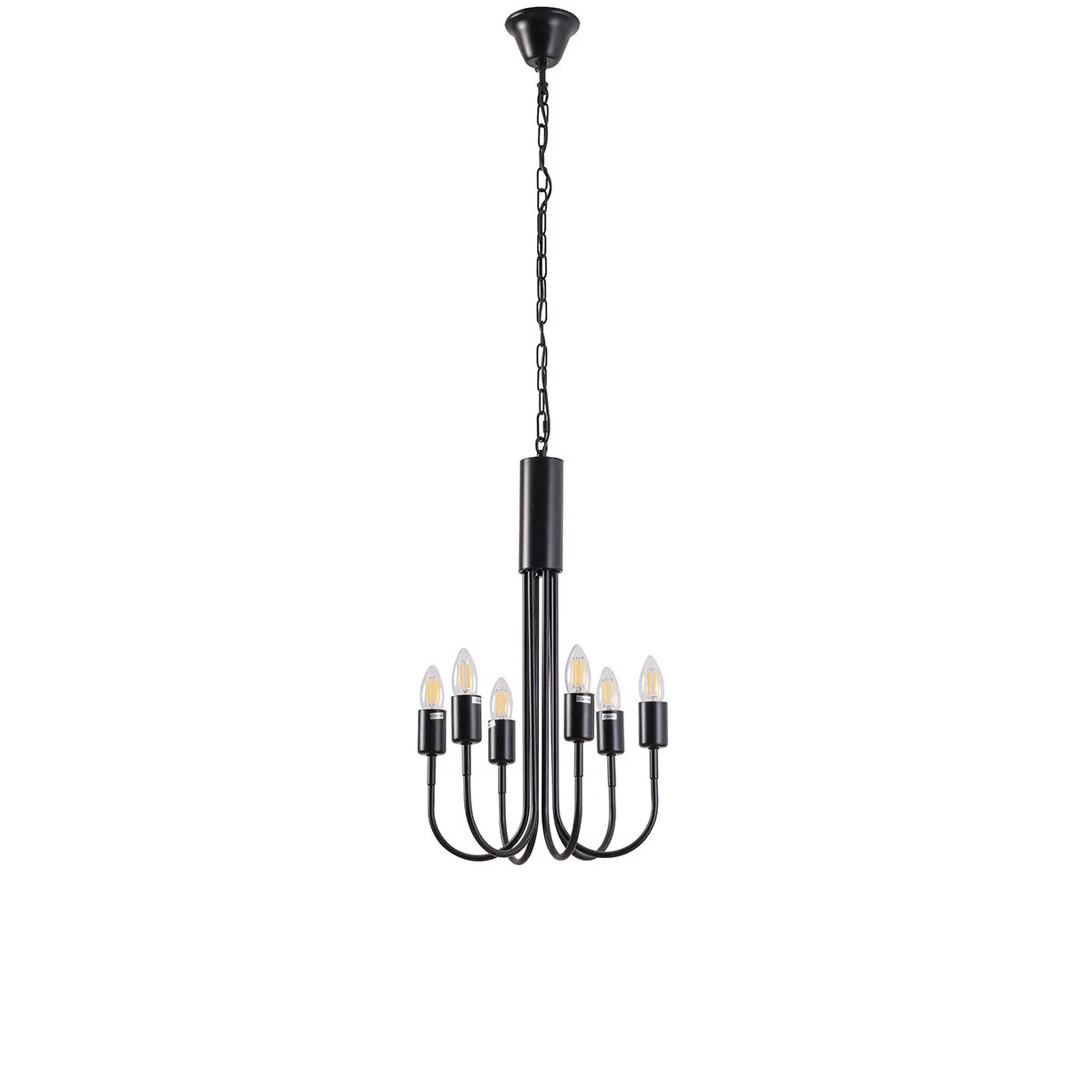 Tronic Iron Wall Lamp Black 6XE27 Black