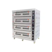 Commercial Kitchen Equipment Commercial Gas Oven 4 Deck 12 Tray, 220V, 50Hz, 1 Phase, 400W, HGB-412Q