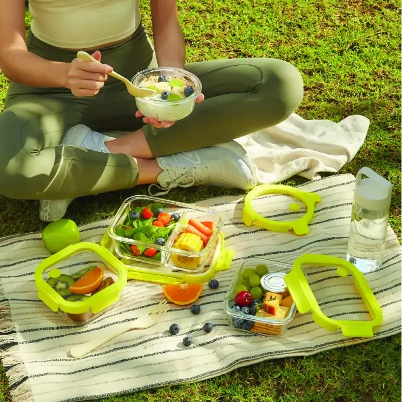 Ocean Rego Food Container Box, Rectangle, Yellow Fizz 640ml 4GP001C022C02