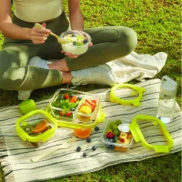 Ocean Rego Food Container Box, Rectangle, Yellow Fizz 640ml 4GP001C022C02