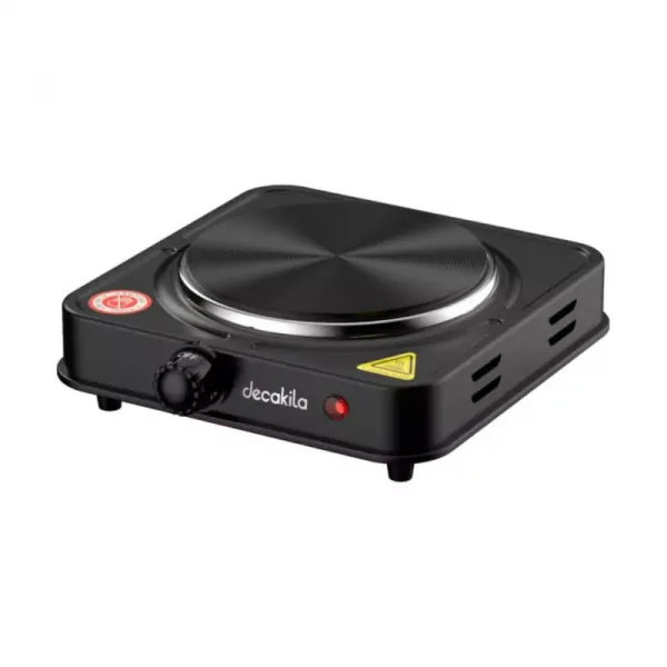 Decakila Hot Plate Single 5 Heat Settings Portable 1000w Kecc004b heavy duty cast iron heating surface electric stove usage for all flat bottom cookware