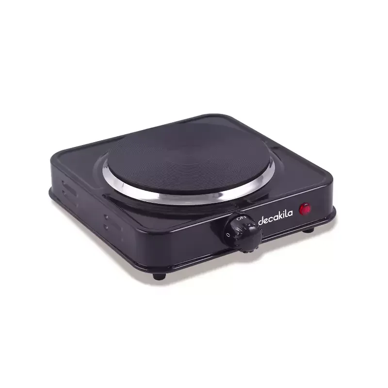 Decakila Hot Plate Single 5 Heat Settings Portable 1000w Kecc004b heavy duty cast iron heating surface electric stove usage for all flat bottom cookware